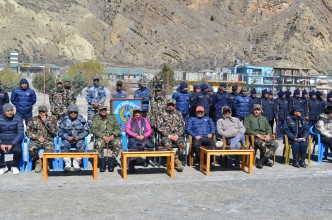 शान्तिपूर्ण मतदान सुनिश्चित गर्न मुस्ताङमा नमुना मतदान तथा निर्वाचन सुरक्षा अभ्यास