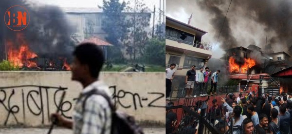 प्रदर्शनका क्रममा तोडफोड–आगजनी : सरकारी सेवा ठप्प
