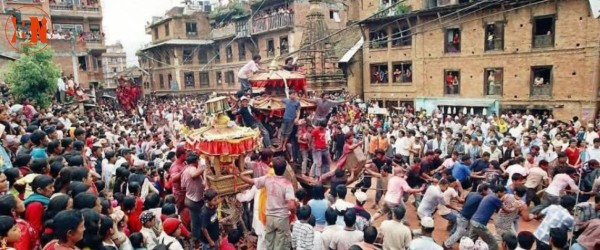 पनौतीमा १४२१ वर्ष पुरानो हिले जात्रा सुरु