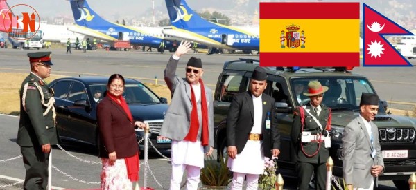 प्रधान मन्त्री ओली स्पेन जाँदै, टोलीमा नेपालबाट २१ जना