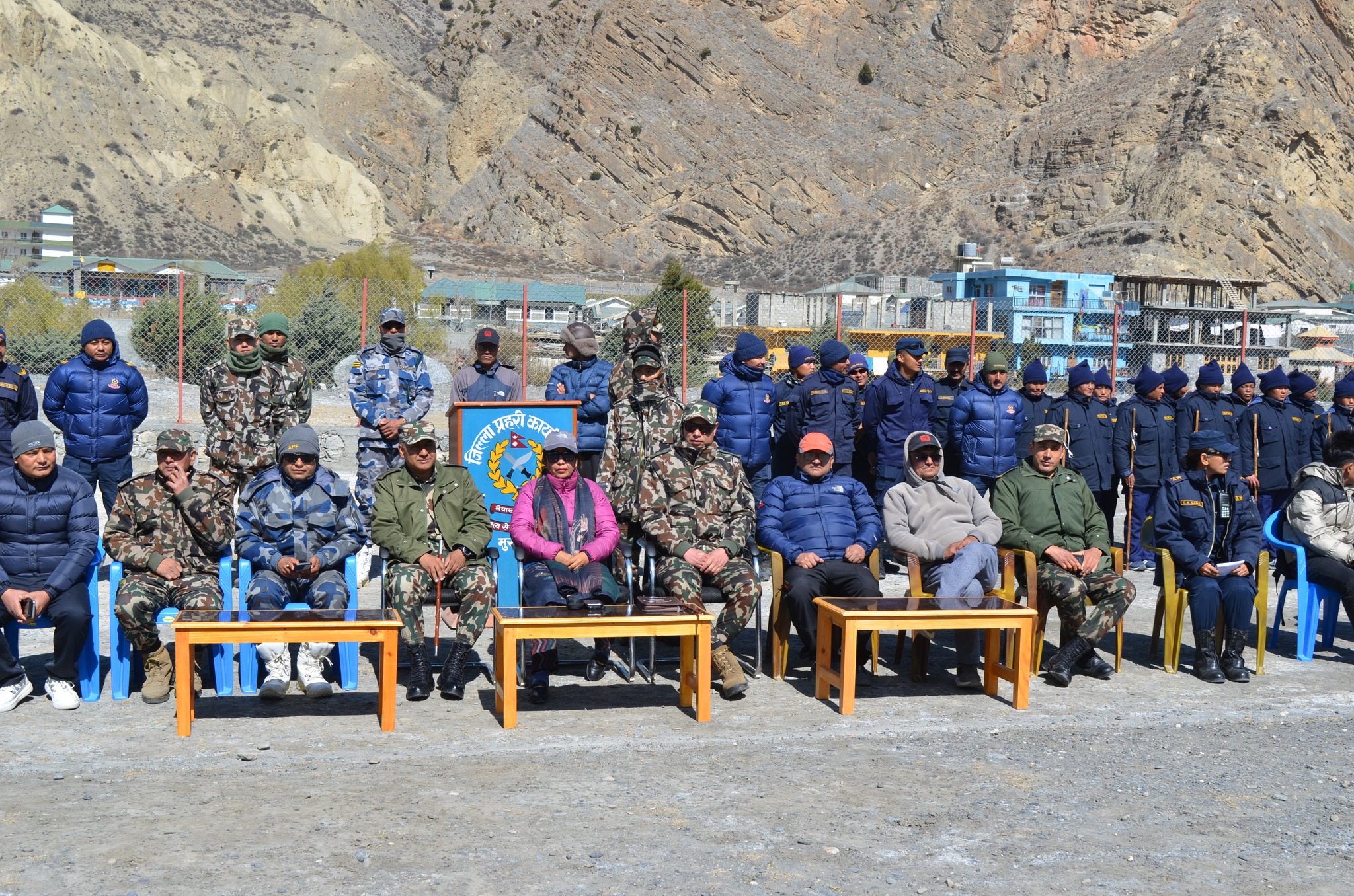 शान्तिपूर्ण मतदान सुनिश्चित गर्न मुस्ताङमा नमुना मतदान तथा निर्वाचन सुरक्षा अभ्यास