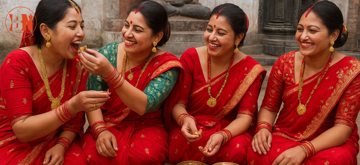 दर खाएर नेपाली महिलाले आज तिज पर्व मनाउँदै